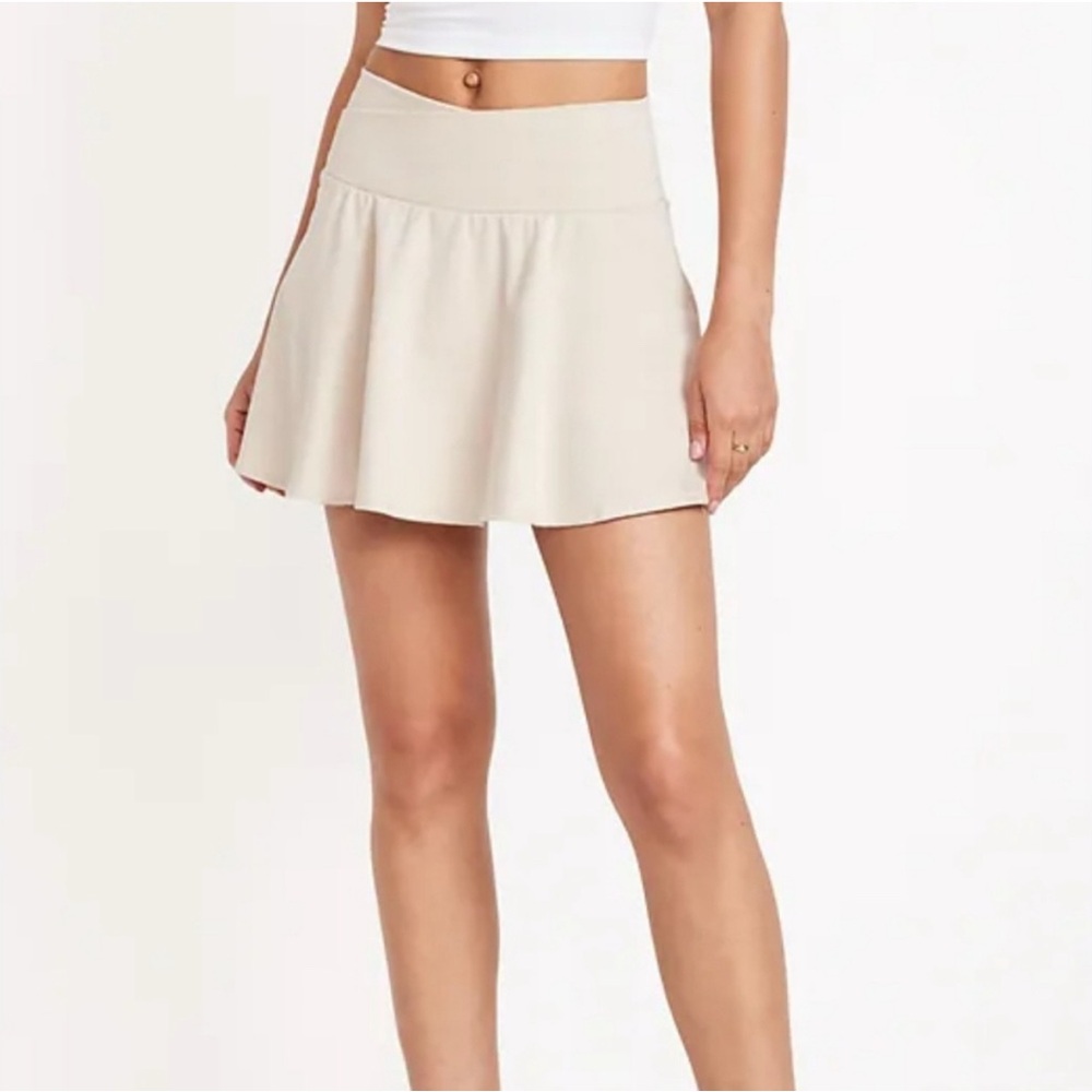 Old Navy Light Cream Flared Skater Skirt